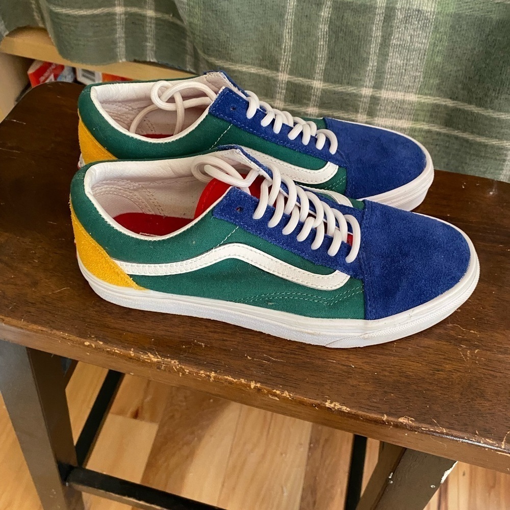 Vans yacht club color block suede old skool lace ups womens 8.5